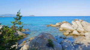 Herrliches Panorama am Strand Cea